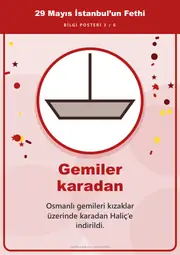 29 Mayıs İstanbul’un Fethi Pano Şeridi ve 6 Bilgi Posteri (8 parça · 84 × 59 cm) — 12. sayfa