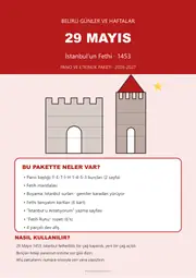 29 Mayıs İstanbul’un Fethi Pano ve Etkinlik Paketi — 1. sayfa