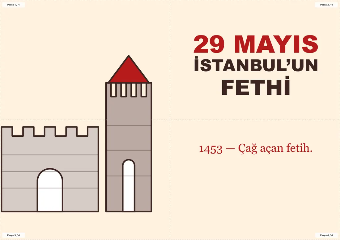 29 Mayıs İstanbul’un Fethi Pano ve Etkinlik Paketi birleşik görünüm