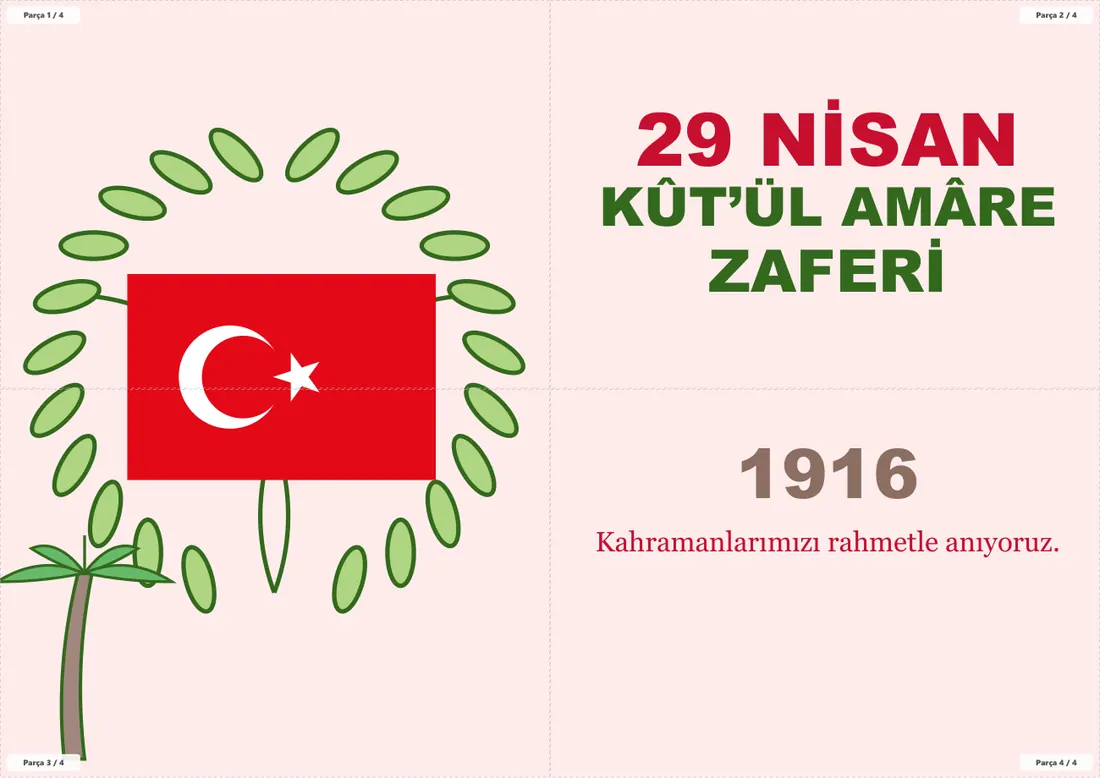 29 Nisan Kût’ül Amâre Zaferi Pano ve Etkinlik Paketi birleşik görünüm