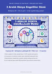 3 Aralık Dünya Engelliler Günü Pano Şeridi ve 6 Bilgi Posteri (8 parça · 84 × 59 cm) — 1. sayfa