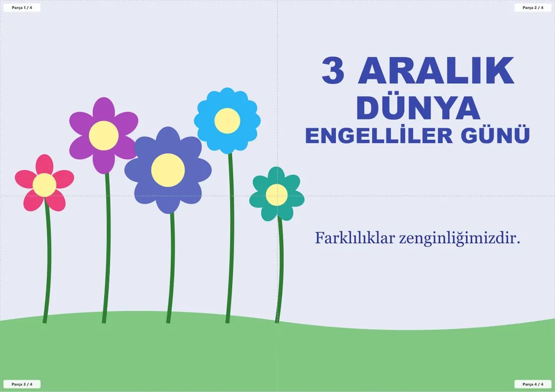 3 Aralık Dünya Engelliler Günü Pano ve Etkinlik Paketi birleşik görünüm