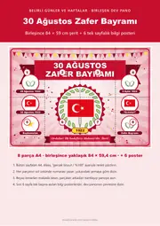 30 Ağustos Zafer Bayramı Pano Şeridi ve 6 Bilgi Posteri (8 parça · 84 × 59 cm) — 1. sayfa