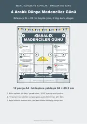4 Aralık Dünya Madenciler Günü Dev Panosu (12 parça · 84 × 89 cm) — 1. sayfa