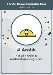 4 Aralık Dünya Madenciler Günü Pano Şeridi ve 6 Bilgi Posteri (8 parça · 84 × 59 cm) — 10. sayfa