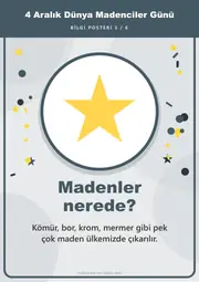 4 Aralık Dünya Madenciler Günü Pano Şeridi ve 6 Bilgi Posteri (8 parça · 84 × 59 cm) — 12. sayfa