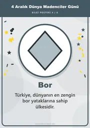 4 Aralık Dünya Madenciler Günü Pano Şeridi ve 6 Bilgi Posteri (8 parça · 84 × 59 cm) — 13. sayfa