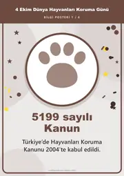 4 Ekim Dünya Hayvanları Koruma Günü Pano Şeridi ve 6 Bilgi Posteri (8 parça · 84 × 59 cm) — 10. sayfa