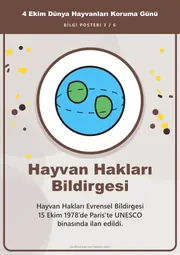 4 Ekim Dünya Hayvanları Koruma Günü Pano Şeridi ve 6 Bilgi Posteri (8 parça · 84 × 59 cm) — 12. sayfa
