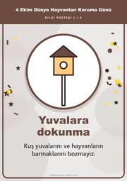 4 Ekim Dünya Hayvanları Koruma Günü Pano Şeridi ve 6 Bilgi Posteri (8 parça · 84 × 59 cm) — 14. sayfa