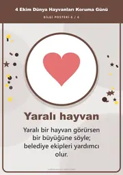 4 Ekim Dünya Hayvanları Koruma Günü Pano Şeridi ve 6 Bilgi Posteri (8 parça · 84 × 59 cm) — 15. sayfa