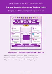5 Aralık Kadınlara Seçme ve Seçilme Hakkı Dev Panosu (12 parça · 84 × 89 cm) — 1. sayfa