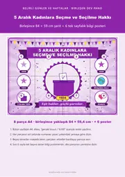 5 Aralık Kadınlara Seçme ve Seçilme Hakkı Pano Şeridi ve 6 Bilgi Posteri (8 parça · 84 × 59 cm) — 1. sayfa