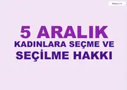 5 Aralık Kadınlara Seçme ve Seçilme Hakkı Pano ve Etkinlik Paketi — 12. sayfa