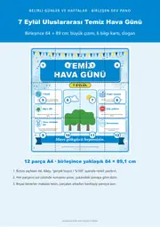 7 Eylül Uluslararası Temiz Hava Günü Dev Panosu (12 parça · 84 × 89 cm) — 1. sayfa