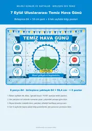 7 Eylül Uluslararası Temiz Hava Günü Pano Şeridi ve 6 Bilgi Posteri (8 parça · 84 × 59 cm) — 1. sayfa