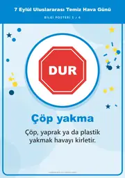 7 Eylül Uluslararası Temiz Hava Günü Pano Şeridi ve 6 Bilgi Posteri (8 parça · 84 × 59 cm) — 14. sayfa