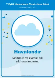 7 Eylül Uluslararası Temiz Hava Günü Pano Şeridi ve 6 Bilgi Posteri (8 parça · 84 × 59 cm) — 15. sayfa