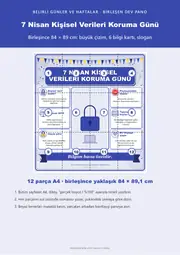 7 Nisan Kişisel Verileri Koruma Günü Dev Panosu (12 parça · 84 × 89 cm) — 1. sayfa