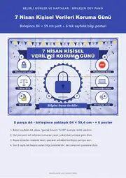 7 Nisan Kişisel Verileri Koruma Günü Pano Şeridi ve 6 Bilgi Posteri (8 parça · 84 × 59 cm) — 1. sayfa