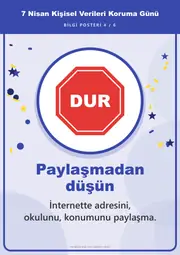 7 Nisan Kişisel Verileri Koruma Günü Pano Şeridi ve 6 Bilgi Posteri (8 parça · 84 × 59 cm) — 13. sayfa