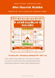 Afet Hazırlık Kulübü Dev Panosu (12 parça · 84 × 89 cm) — 1. sayfa