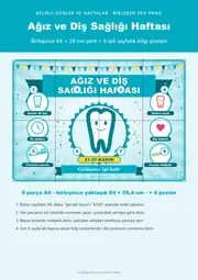 Ağız ve Diş Sağlığı Haftası Pano Şeridi ve 6 Bilgi Posteri (8 parça · 84 × 59 cm) — 1. sayfa