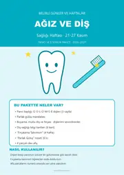 Ağız ve Diş Sağlığı Haftası Pano ve Etkinlik Paketi — 1. sayfa