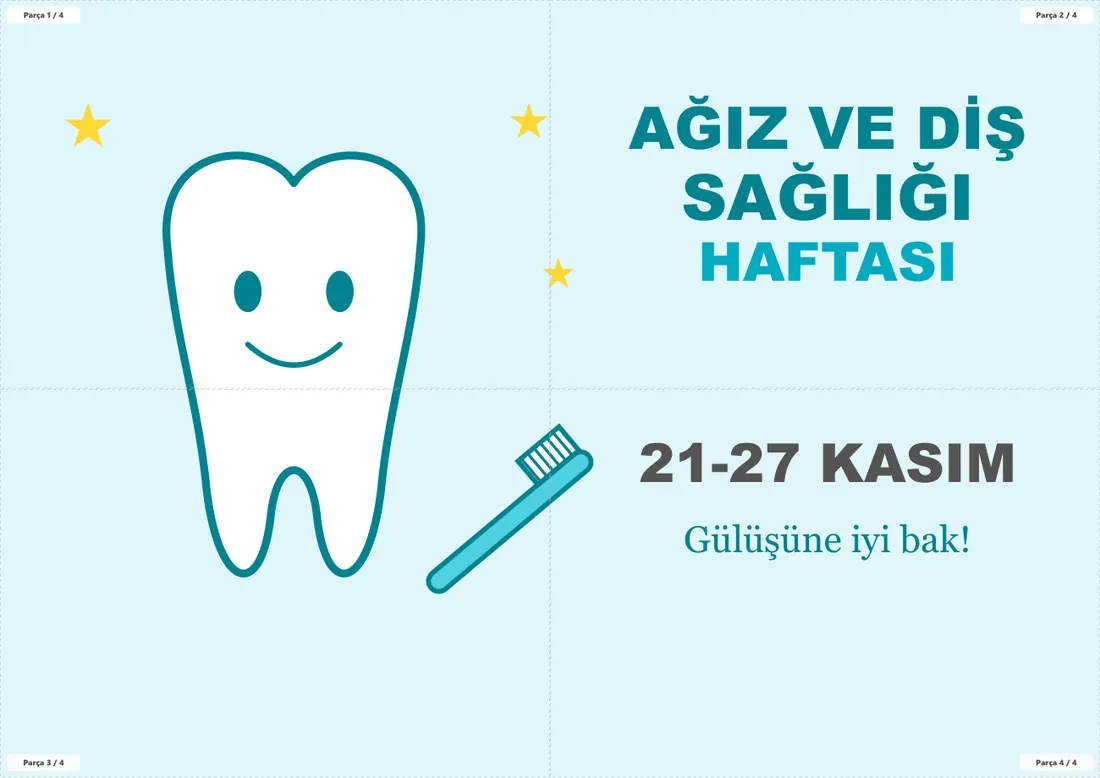 Ağız ve Diş Sağlığı Haftası Pano ve Etkinlik Paketi birleşik görünüm