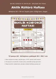 Ahilik Kültürü Haftası Dev Panosu (12 parça · 84 × 89 cm) — 1. sayfa