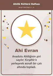 Ahilik Kültürü Haftası Pano Şeridi ve 6 Bilgi Posteri (8 parça · 84 × 59 cm) — 12. sayfa