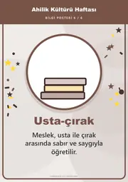 Ahilik Kültürü Haftası Pano Şeridi ve 6 Bilgi Posteri (8 parça · 84 × 59 cm) — 15. sayfa