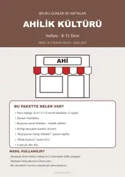 Ahilik Kültürü Haftası Pano ve Etkinlik Paketi — 1. sayfa