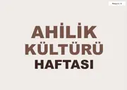 Ahilik Kültürü Haftası Pano ve Etkinlik Paketi — 11. sayfa