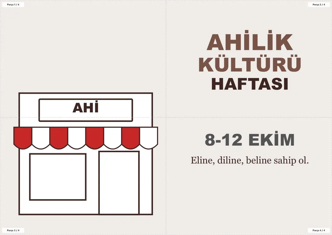 Ahilik Kültürü Haftası Pano ve Etkinlik Paketi birleşik görünüm