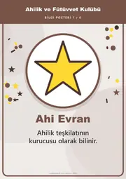 Ahilik ve Fütüvvet Kulübü Pano Şeridi ve 6 Bilgi Posteri (8 parça · 84 × 59 cm) — 10. sayfa