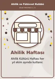 Ahilik ve Fütüvvet Kulübü Pano Şeridi ve 6 Bilgi Posteri (8 parça · 84 × 59 cm) — 15. sayfa
