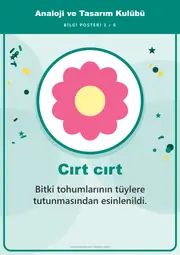 Analoji ve Tasarım Kulübü Pano Şeridi ve 6 Bilgi Posteri (8 parça · 84 × 59 cm) — 12. sayfa