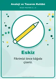 Analoji ve Tasarım Kulübü Pano Şeridi ve 6 Bilgi Posteri (8 parça · 84 × 59 cm) — 13. sayfa