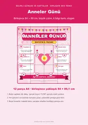 Anneler Günü Dev Panosu (12 parça · 84 × 89 cm) — 1. sayfa