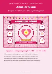 Anneler Günü Pano Şeridi ve 6 Bilgi Posteri (8 parça · 84 × 59 cm) — 1. sayfa
