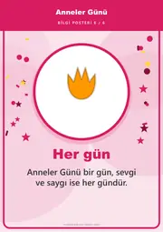 Anneler Günü Pano Şeridi ve 6 Bilgi Posteri (8 parça · 84 × 59 cm) — 15. sayfa