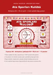 Ata Sporları Kulübü Pano Şeridi ve 6 Bilgi Posteri (8 parça · 84 × 59 cm) — 1. sayfa