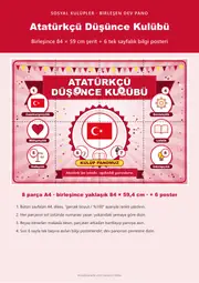 Atatürkçü Düşünce Kulübü Pano Şeridi ve 6 Bilgi Posteri (8 parça · 84 × 59 cm) — 1. sayfa