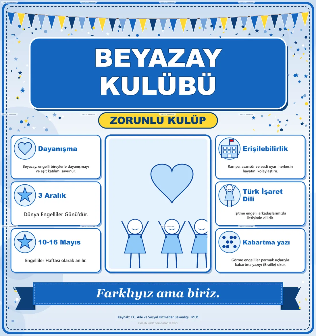Beyazay Kulübü Dev Panosu (12 parça · 84 × 89 cm) birleşik görünüm