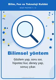 Bilim, Fen ve Teknoloji Kulübü Pano Şeridi ve 6 Bilgi Posteri (8 parça · 84 × 59 cm) — 10. sayfa