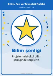 Bilim, Fen ve Teknoloji Kulübü Pano Şeridi ve 6 Bilgi Posteri (8 parça · 84 × 59 cm) — 12. sayfa