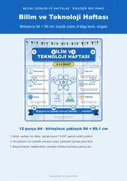 Bilim ve Teknoloji Haftası Dev Panosu (12 parça · 84 × 89 cm) — 1. sayfa