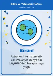 Bilim ve Teknoloji Haftası Pano Şeridi ve 6 Bilgi Posteri (8 parça · 84 × 59 cm) — 12. sayfa