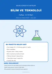 Bilim ve Teknoloji Haftası Pano ve Etkinlik Paketi — 1. sayfa